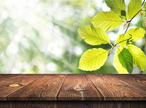 Empty wooden table background Stock Photos