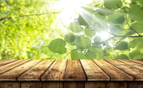 Empty wooden table background Stock Photos