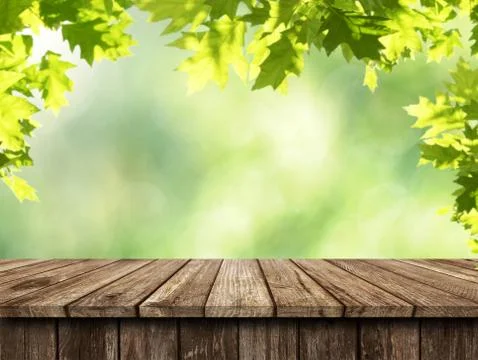 Empty wooden table background Stock Photos