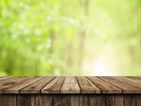 Empty wooden table background Stock Photos
