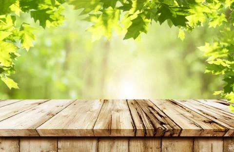 Empty wooden table background Stock Photos