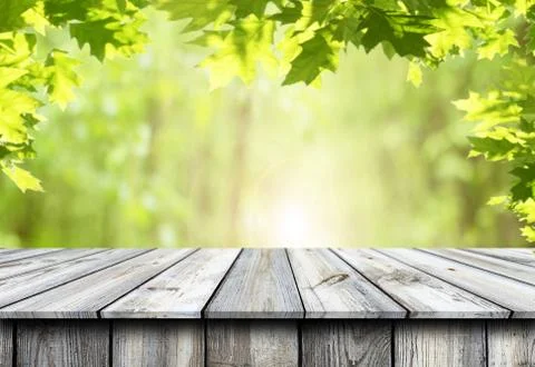 Empty wooden table background Stock Photos