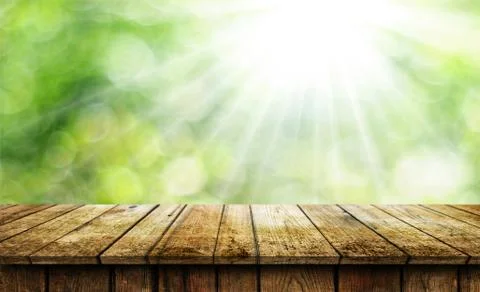 Empty wooden table background Stock Photos