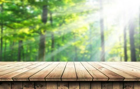 Empty wooden table background Stock Photos