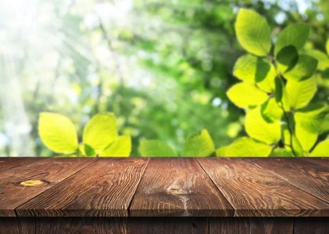 Empty wooden table background Stock Photos