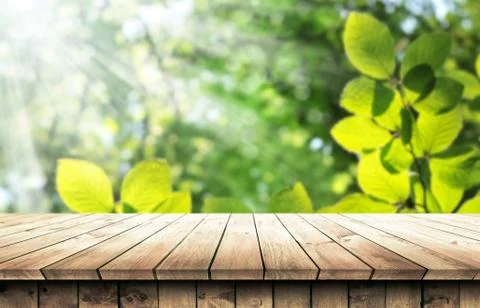 Empty wooden table background Foto stock