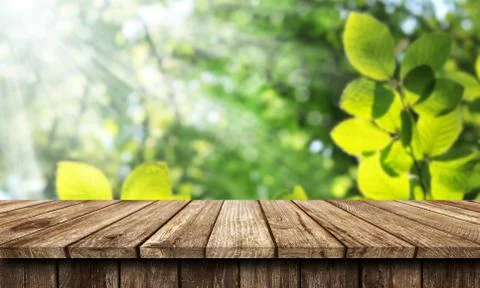 Empty wooden table background Stock Photos