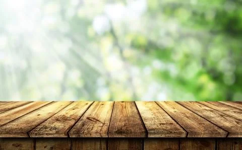 Empty wooden table background Stock Photos