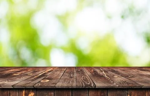 Empty wooden table background Foto stock