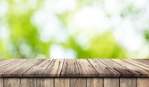 Empty wooden table background Stock Photos