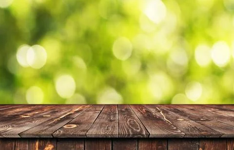 Empty wooden table background Stock Photos