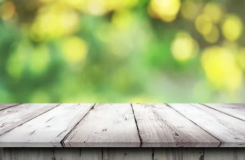 Empty wooden table background Stock Photos