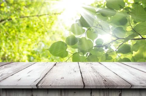 Empty wooden table background Stock Photos
