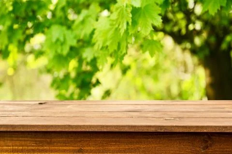 Empty wooden table background Stock Photos