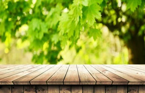 Empty wooden table background Stock Photos
