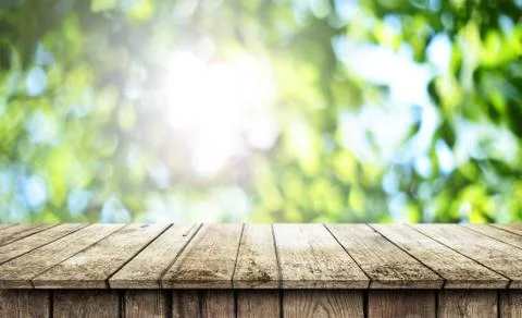 Empty wooden table background Stock Photos