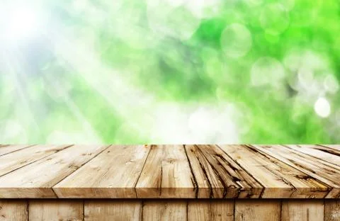 Empty wooden table background Stock Photos