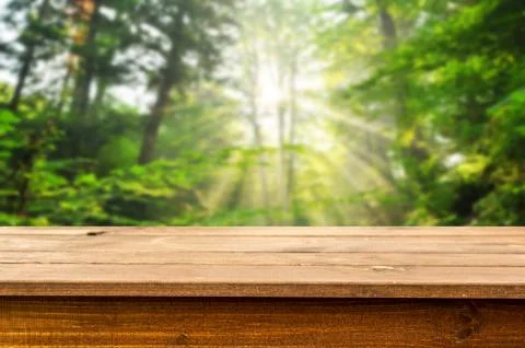 Empty wooden table background Stock Photos