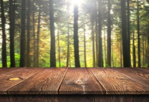 Empty wooden table background Stock Photos