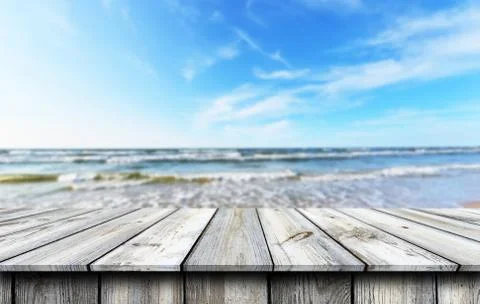 Empty wooden table background Stock Photos