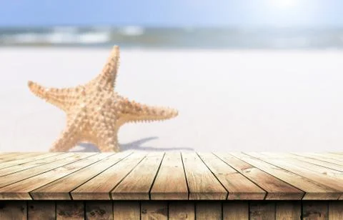 Empty wooden table background Stock Photos