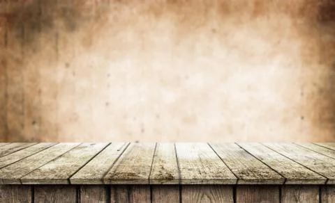Empty wooden table background Stock Photos