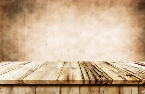 Empty wooden table background Stock Photos