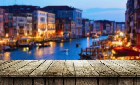 Empty wooden table background Foto stock