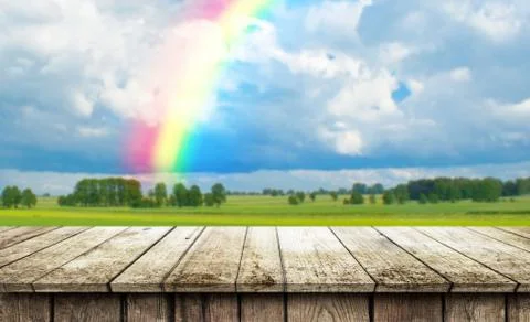 Empty wooden table background Stock Photos