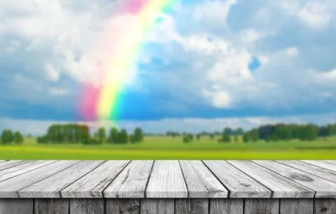 Empty wooden table background Stock Photos