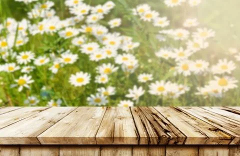 Empty wooden table background Stock-Fotos