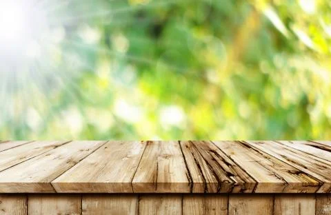 Empty wooden table background Stock Photos