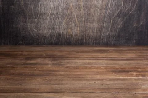 Empty wooden table in front Stock Photos