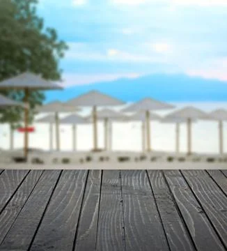 Empty wooden table Stock Photos