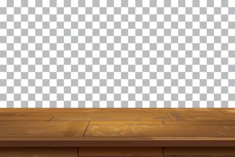 Empty wooden table top isolated background.Old vintage shelf textures.Used .. Stock Illustration