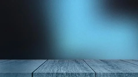 Empty wooden table top isolated on Blue Noise background, used for display .. 스톡 일러스트