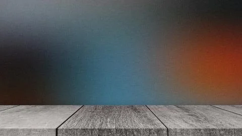 Empty wooden table top isolated on Blue Noise background, used for display .. Stock Illustration