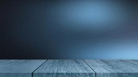 Empty wooden table top isolated on Blue Noise background, used for display .. イラスト素材
