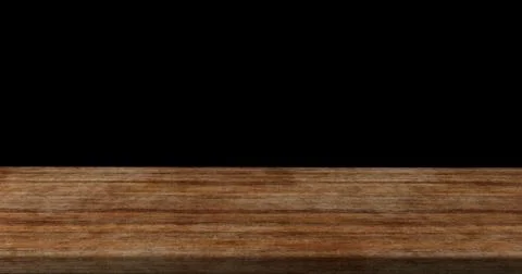 Empty wooden  table top mock up display or montage products Stock Illustration