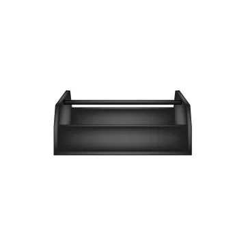 Empty wooden toolbox in black design Stock Illustration