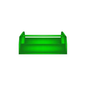 Empty wooden toolbox in green design Stock Illustration