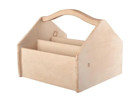 Empty wooden toolbox Stock Photos