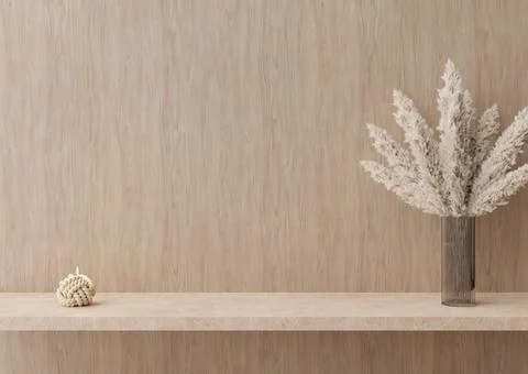 Empty wooden wall. Mock up interior in contemporary style. Close up view. Fre Stock Photos