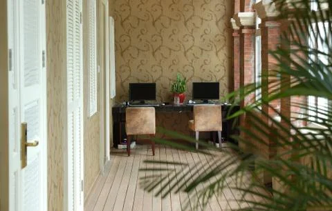 Empty working place Stock Photos