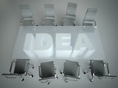 Empty workspace on glass PLAN table. Top view. High resolution render. Busine イラスト素材