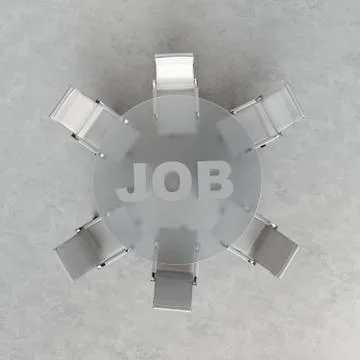 Empty workspace on glass PLAN table. Top view. High resolution render. Busine Illustrazione stock