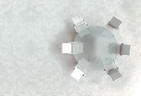 Empty workspace on glass PLAN table. Top view. High resolution render. Busine イラスト素材