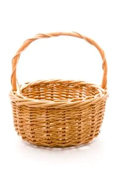 Empty woven basket Foto stock