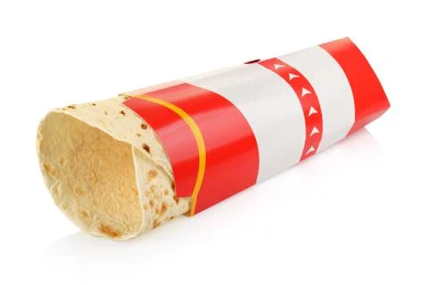 Empty wrap sandwich Stock Photos