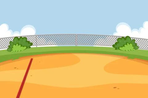 Empty yard outdoor scene Stock Illustration